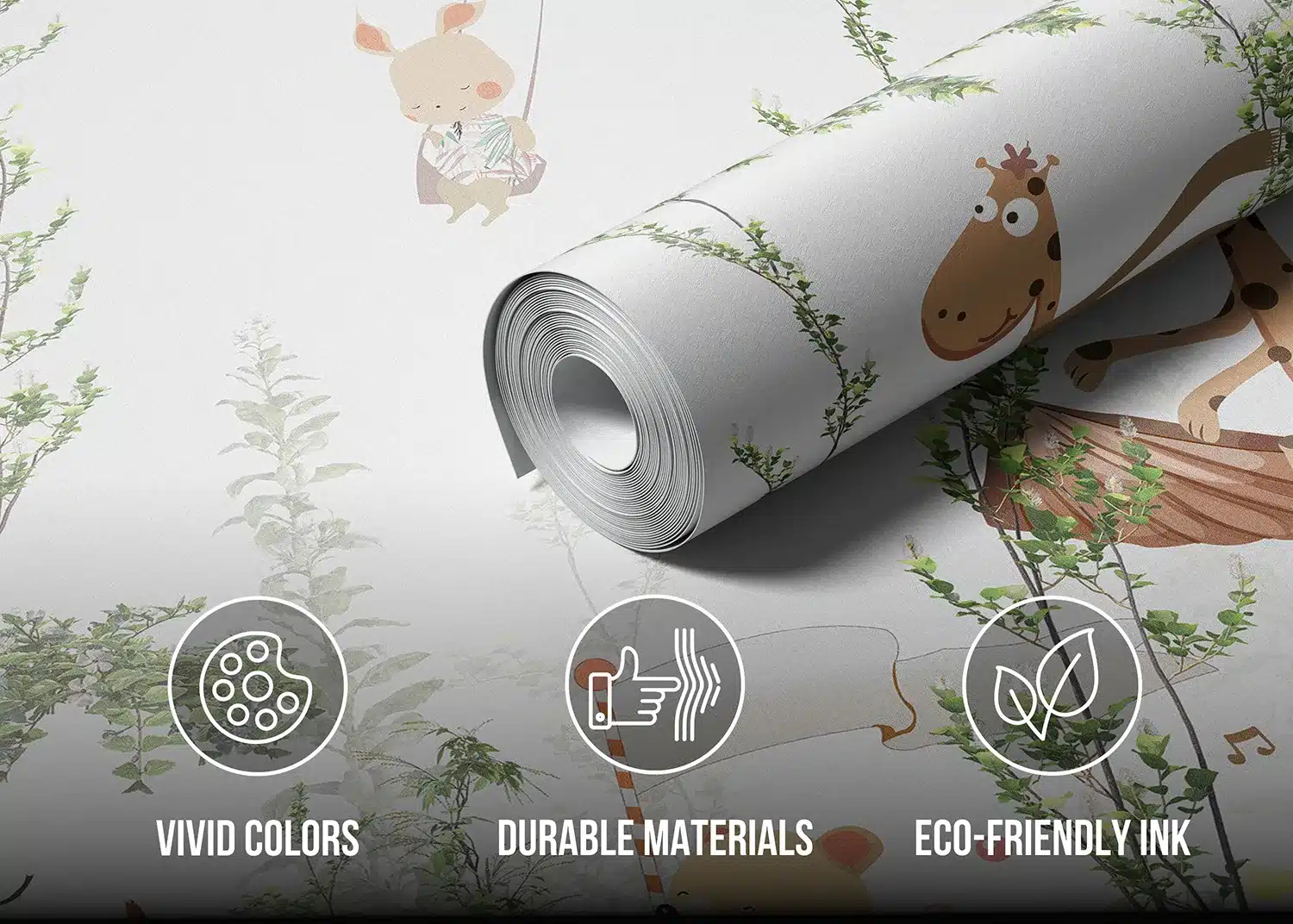 Jungle Friends Gathering | Made-to-Measure Kids Wallpaper | Artlook | FT5P 352347 5