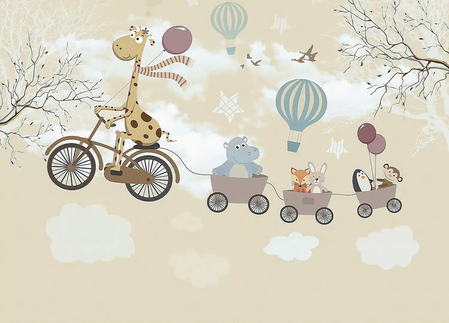 Balloon Express | Made-to-Measure Kids Wallpaper | Artlook | FTD5P 352349