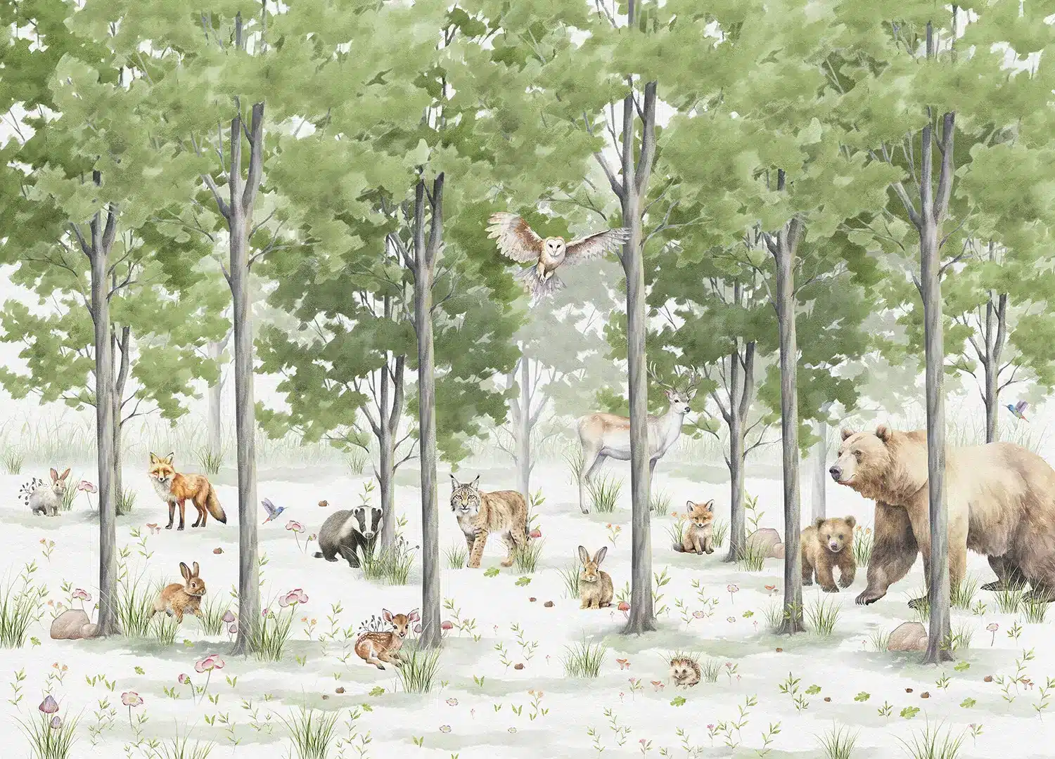 Forest Playground | Made-to-Measure Kids Wallpaper | Artlook | FTD5P 352351