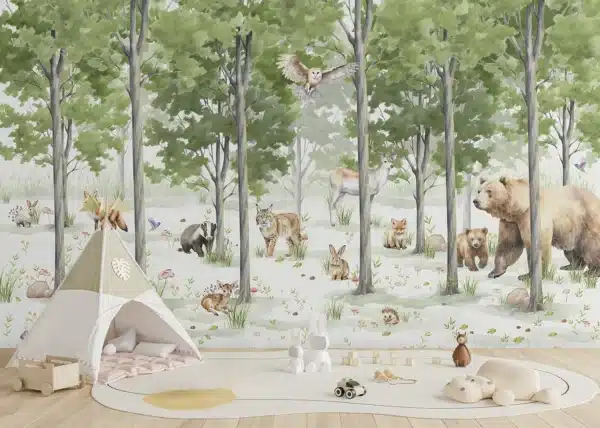 Forest Playground | Made-to-Measure Kids Wallpaper | Artlook | FTD5P 352351