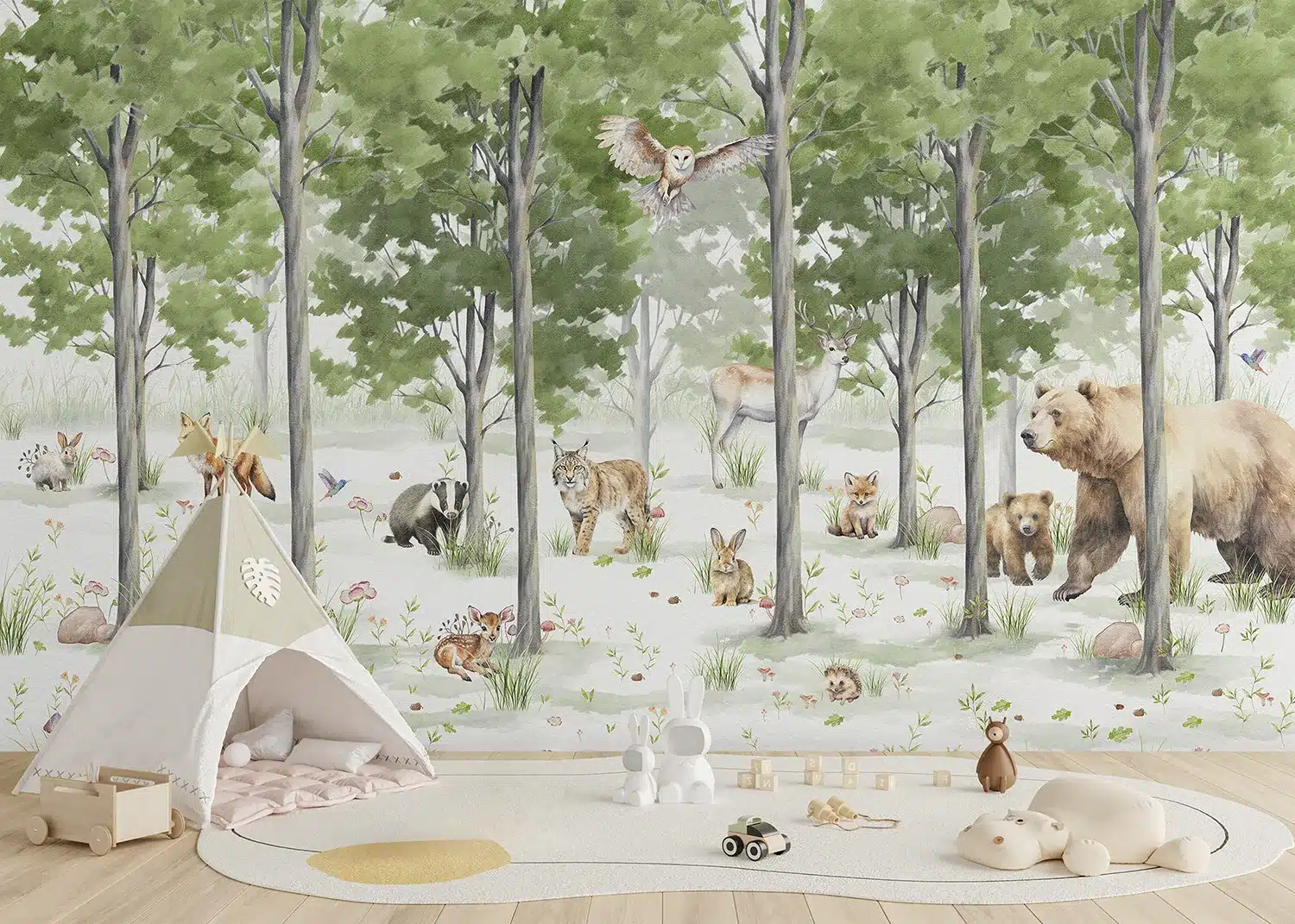 Forest Playground | Made-to-Measure Kids Wallpaper | Artlook | FTD5P 352351