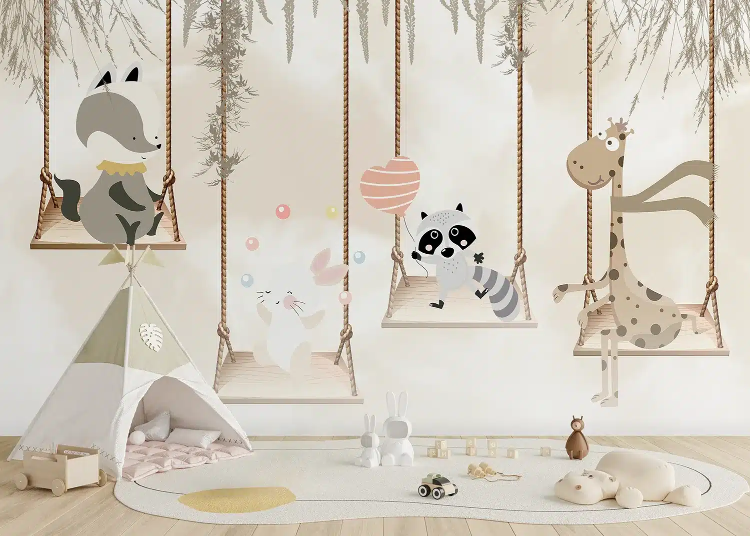 Forest Swings | Made-to-Measure Kids Wallpaper | Artlook | FTD5P 352353 2