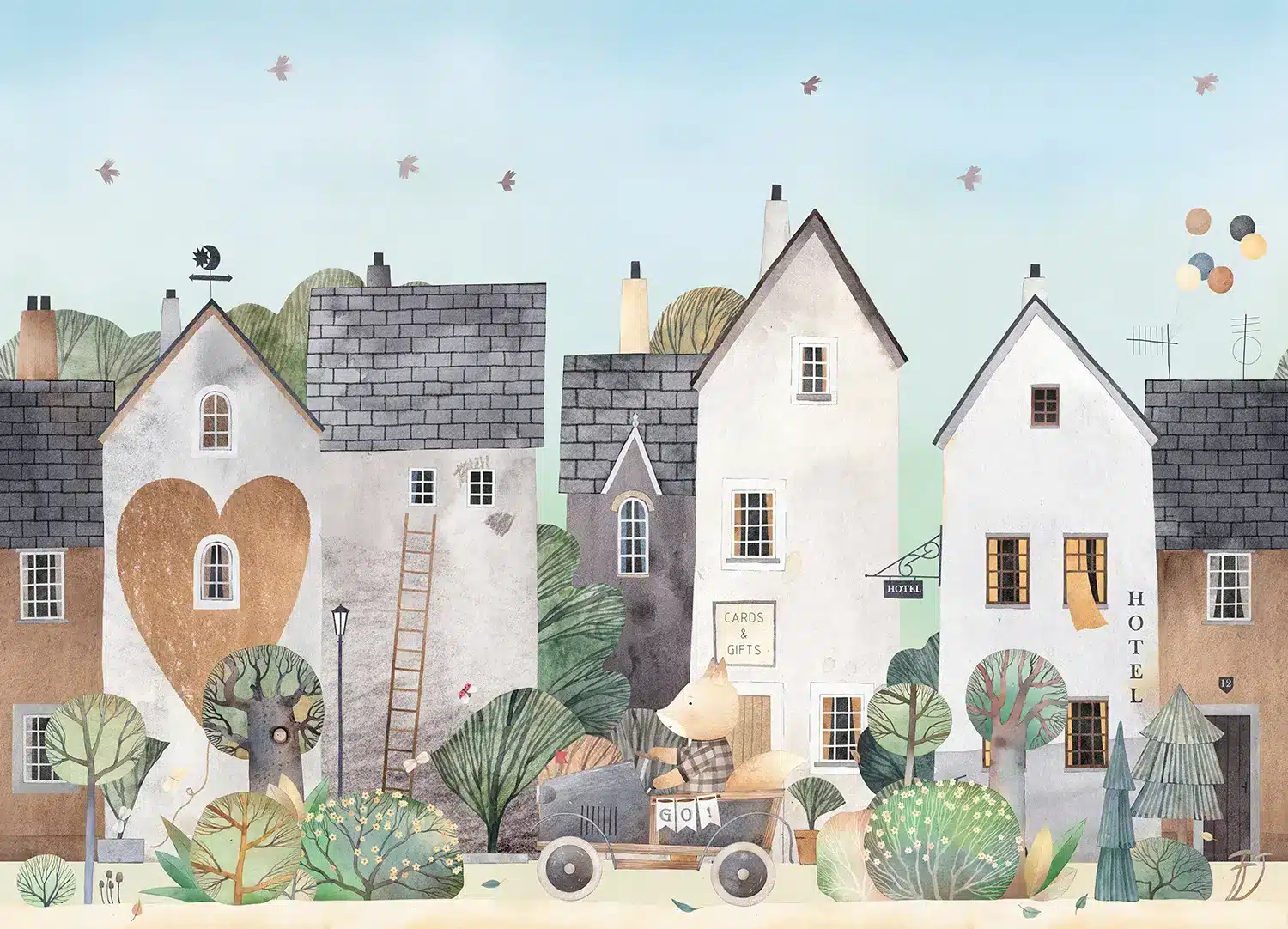 Lovely Neighborhood | Made-to-Measure Kids Wallpaper | Artlook | FTD5P 352371