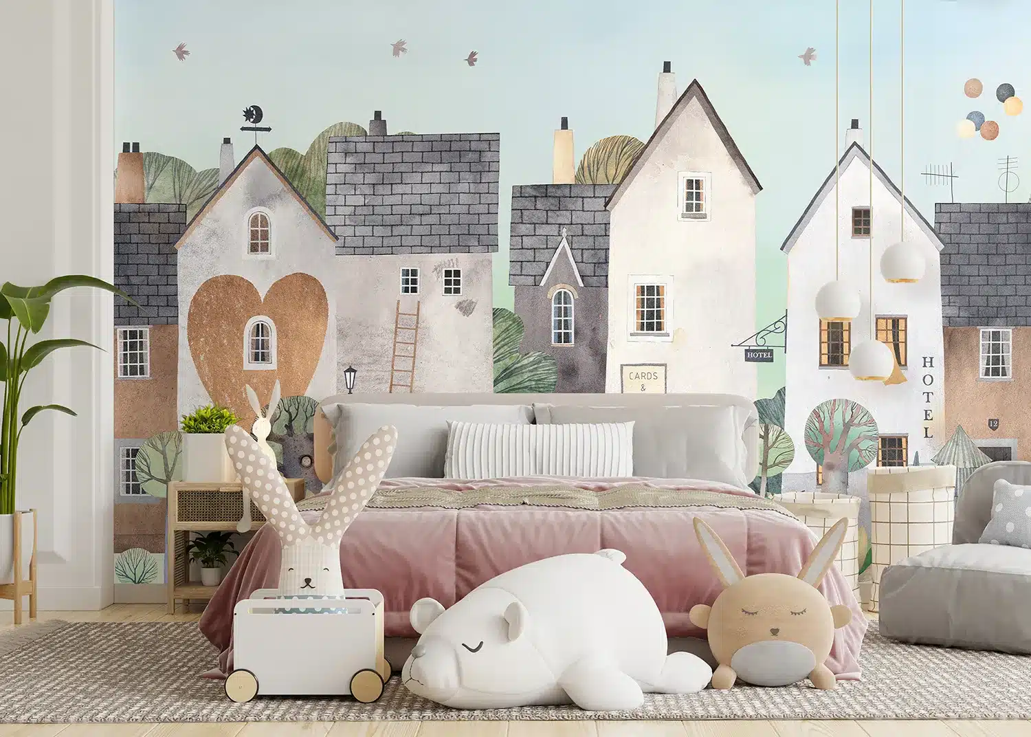 Lovely Neighborhood | Made-to-Measure Kids Wallpaper | Artlook | FTD5P 352371 2