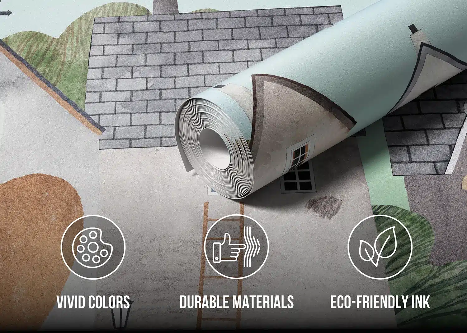 Lovely Neighborhood | Made-to-Measure Kids Wallpaper | Artlook | FTD5P 352371 4