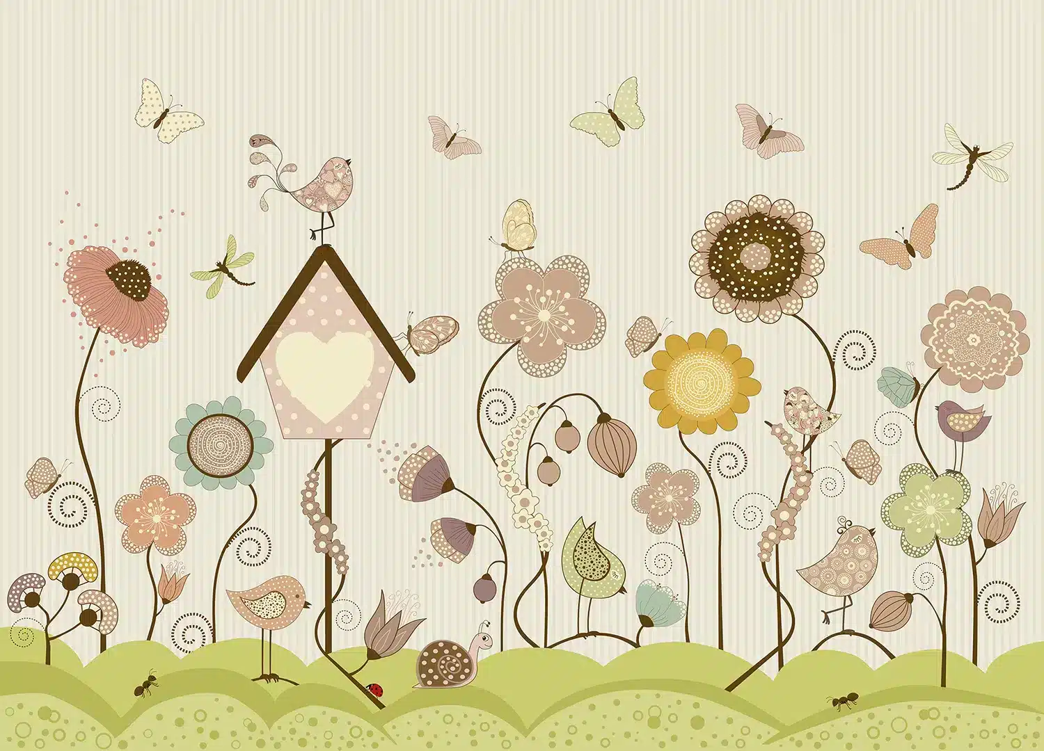 Green Sunlit Garden | Made-to-Measure Kids Wallpaper | Artlook | FTD5P 352375