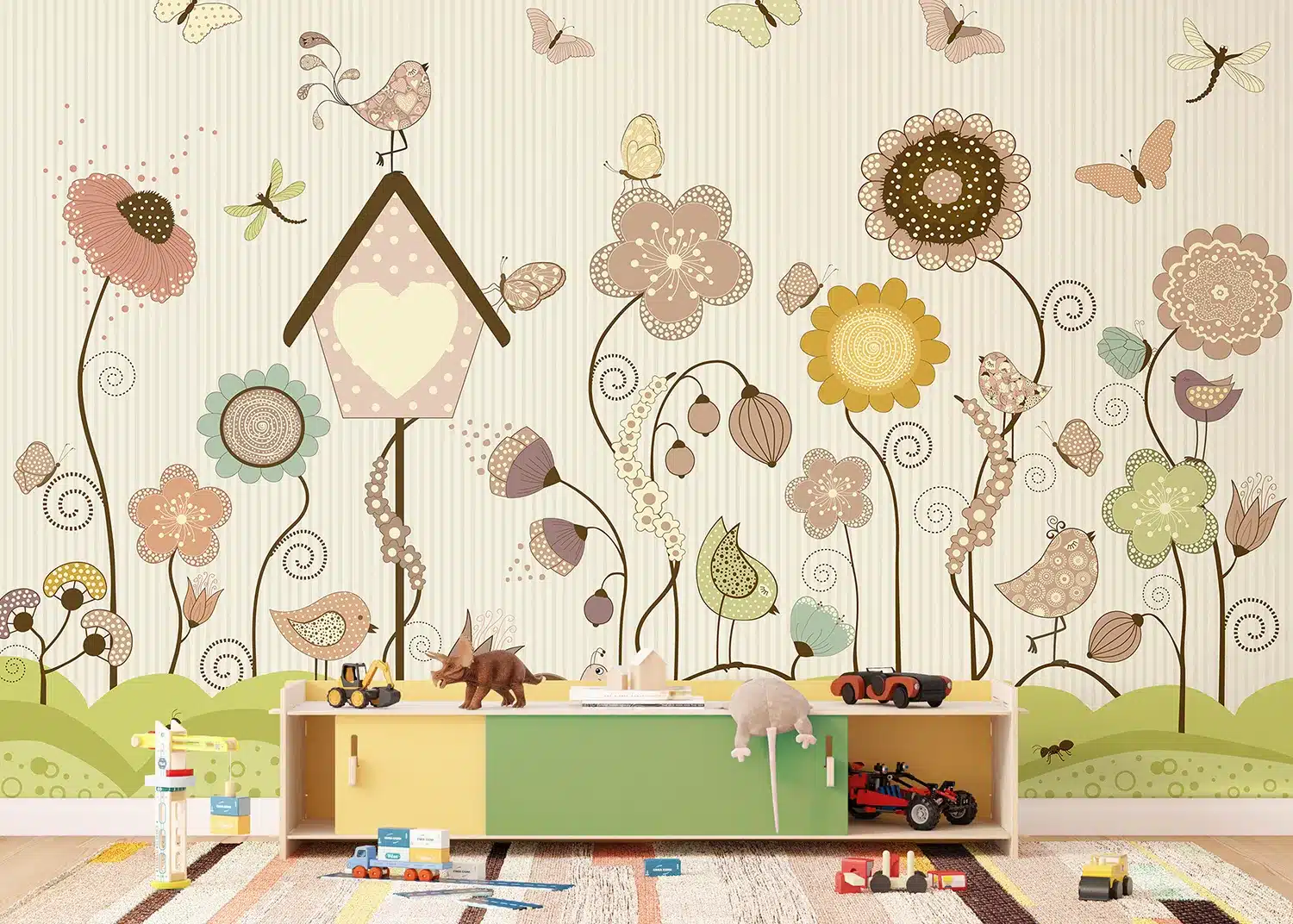 Green Sunlit Garden | Made-to-Measure Kids Wallpaper | Artlook | FTD5P 352375 2