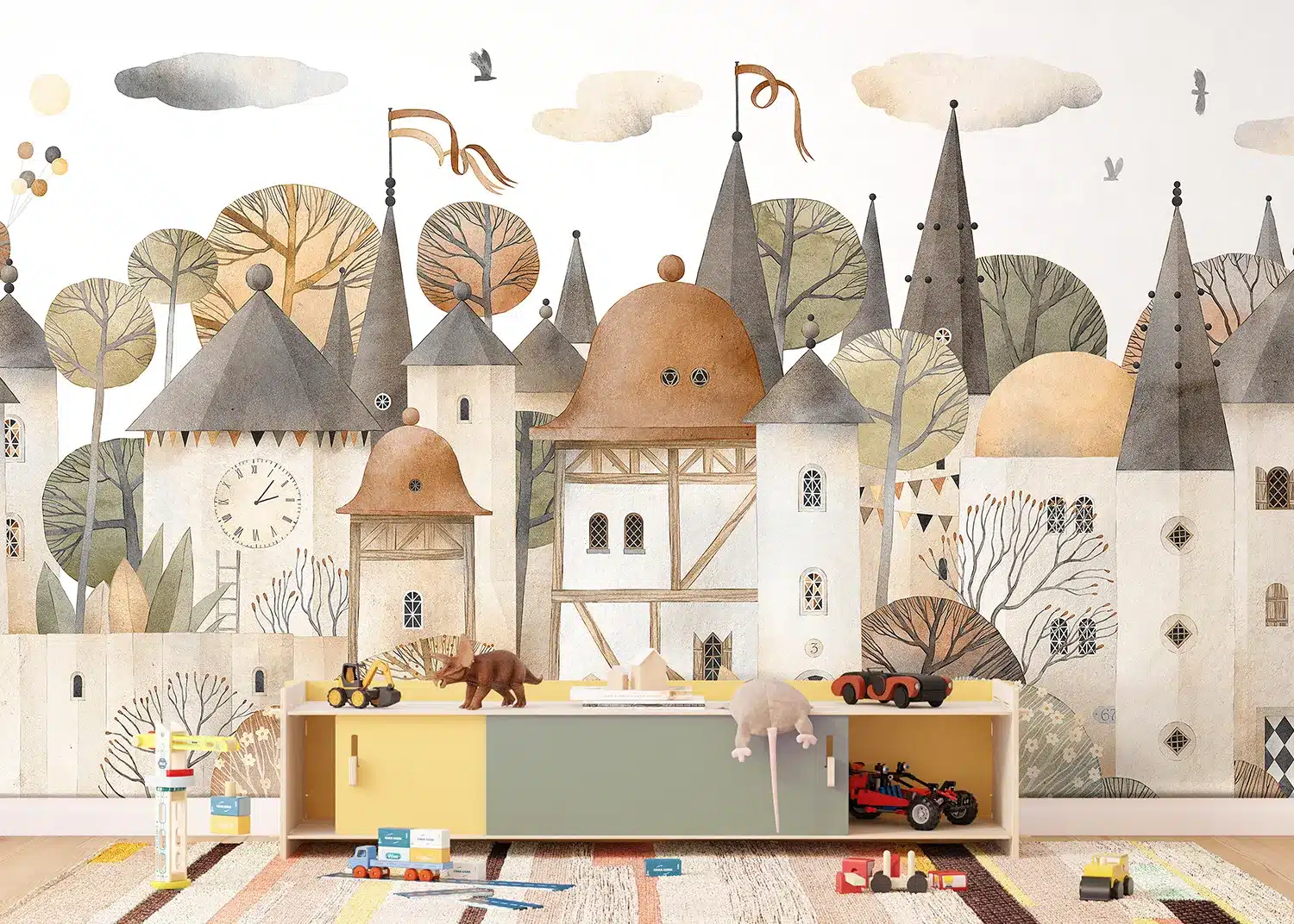 Watercolor City | Made-to-Measure Kids Wallpaper | Artlook | FTD5P 352395