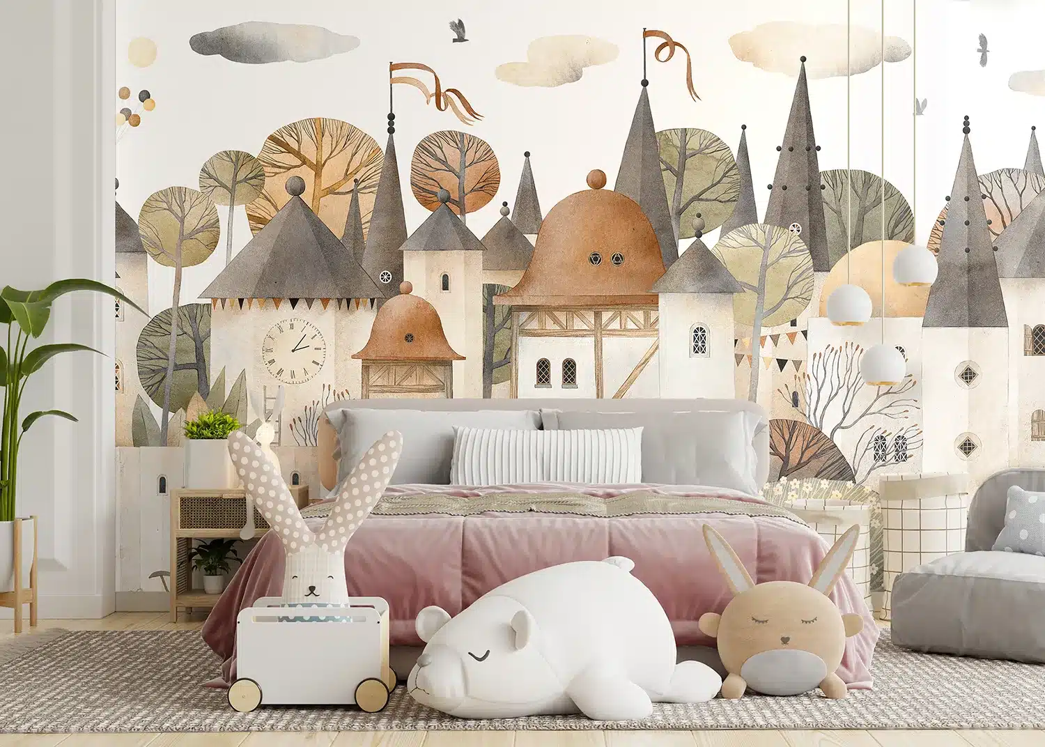 Watercolor City | Made-to-Measure Kids Wallpaper | Artlook | FTD5P 352395 4