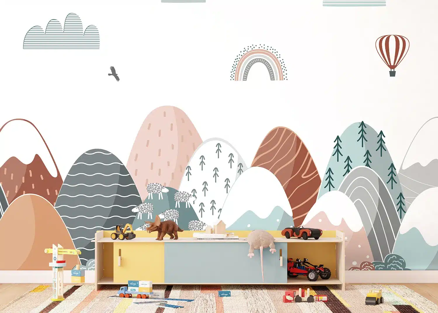Pastel Mountain Journey | Made-to-Measure Kids Wallpaper | Artlook | FTD5P 352399