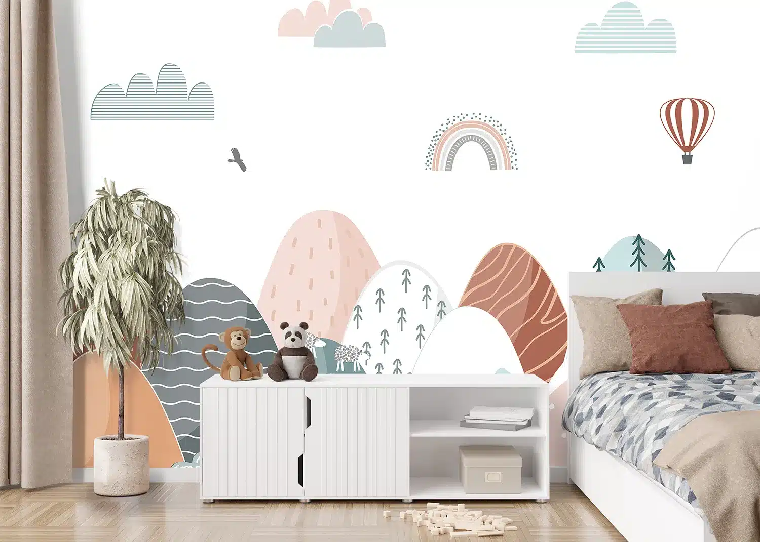 Pastel Mountain Journey | Made-to-Measure Kids Wallpaper | Artlook | FTD5P 352399 4