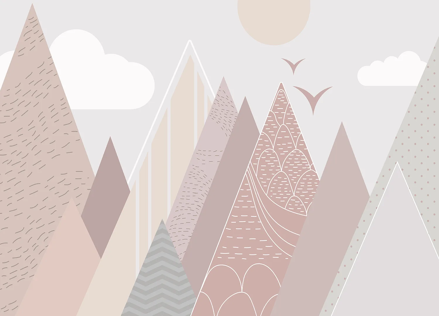 Mountains & Clouds | Made-to-Measure Kids Wallpaper | Artlook | FTD5P 352401