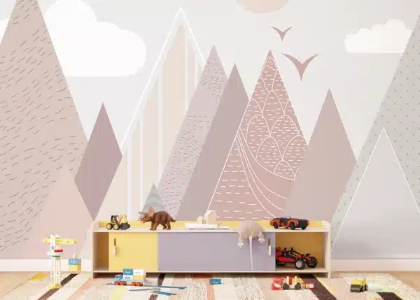 Mountains & Clouds | Made-to-Measure Kids Wallpaper | Artlook | FTD5P 352401