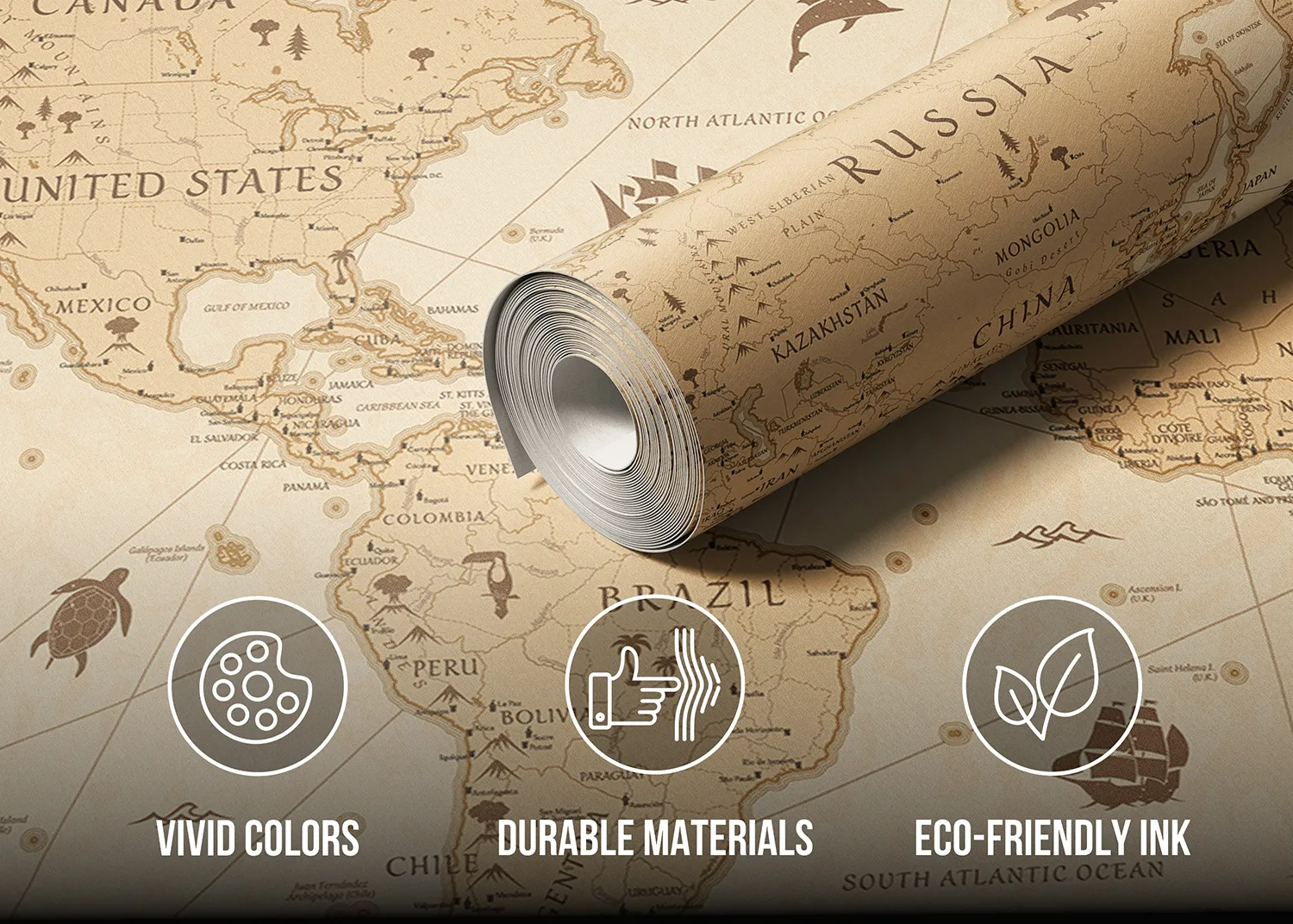 Antique Atlas | Made-to-Measure Kids Wallpaper | Artlook | FTD5P 352433 4