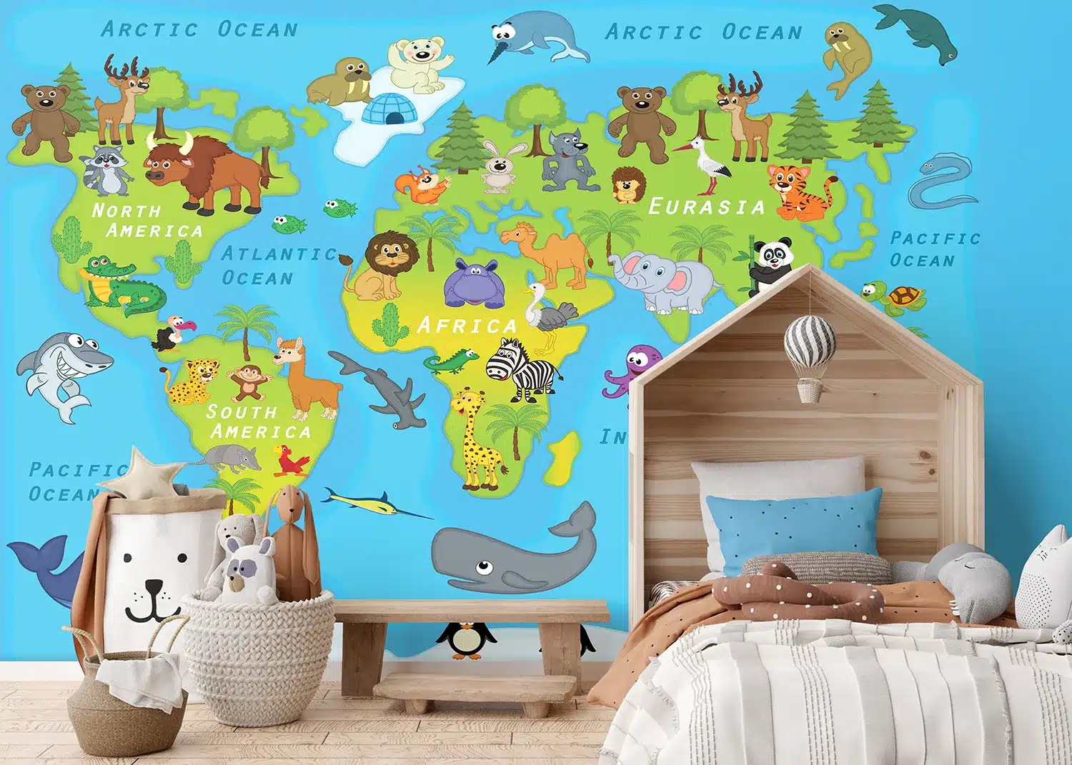 Cartoon World Friends | Made-to-Measure Kids Wallpaper | Artlook | FTD5P 352435