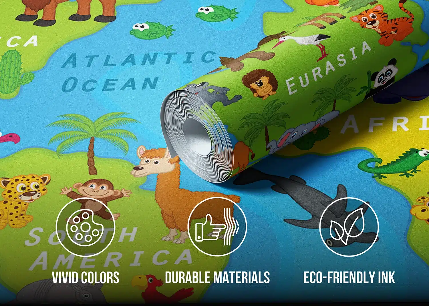 Cartoon World Friends | Made-to-Measure Kids Wallpaper | Artlook | FTD5P 352435 4