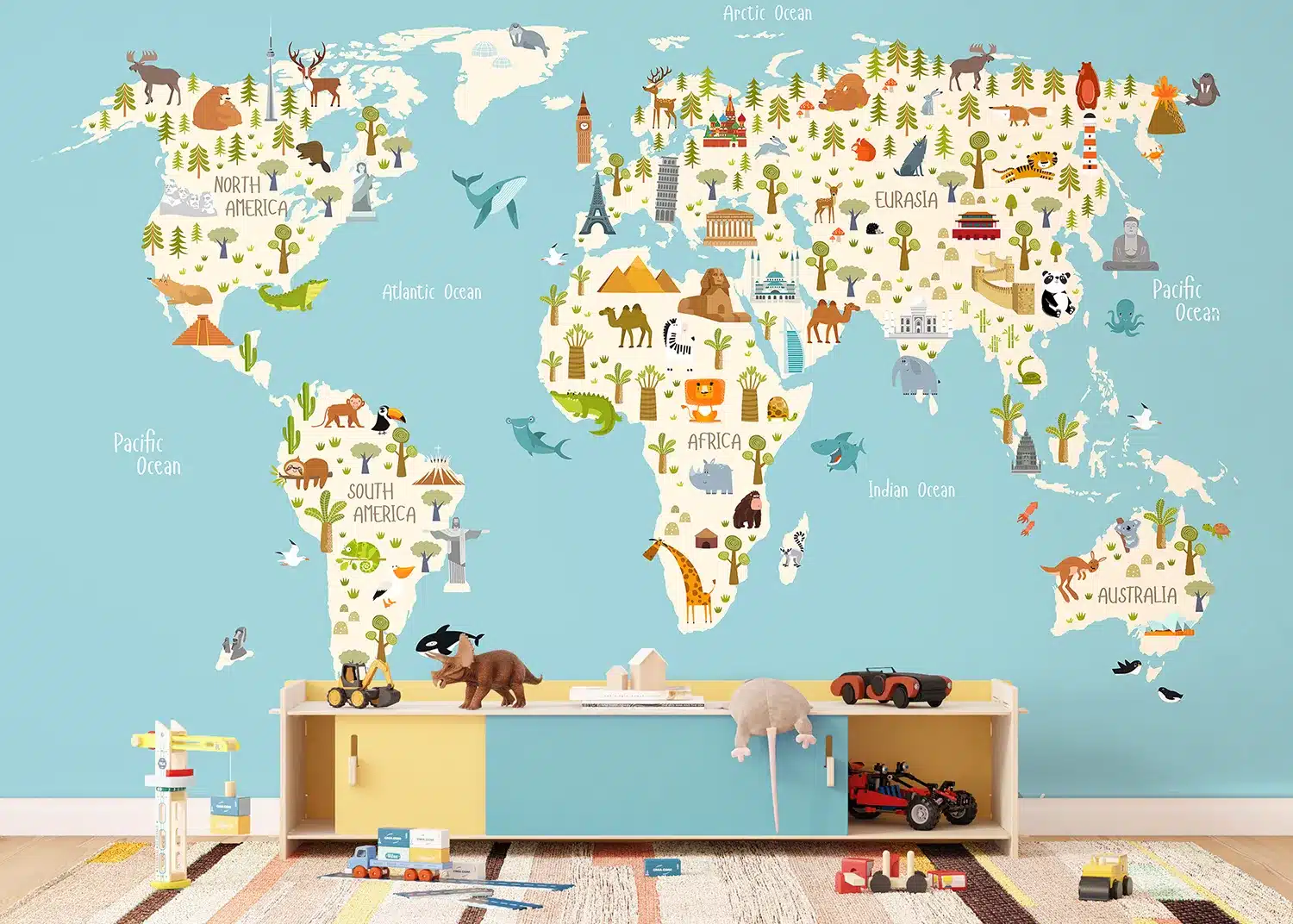Little Explorer's Map | Made-to-Measure Kids Wallpaper | Artlook | FTD5P 352437 2