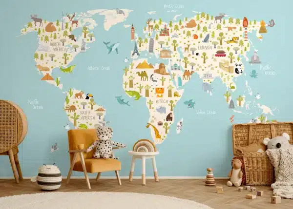 Little Explorer's Map | Made-to-Measure Kids Wallpaper | Artlook | FTD5P 352437