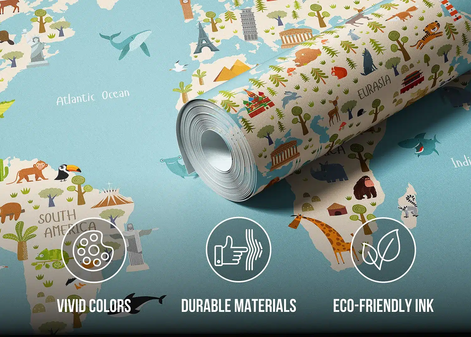 Little Explorer's Map | Made-to-Measure Kids Wallpaper | Artlook | FTD5P 352437 4