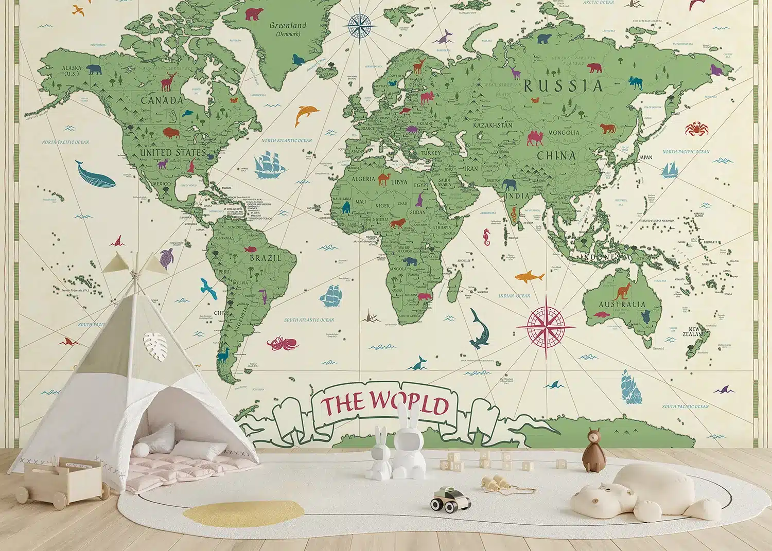 Classic Kids' World | Made-to-Measure Kids Wallpaper | Artlook | FTD5P 352455 3