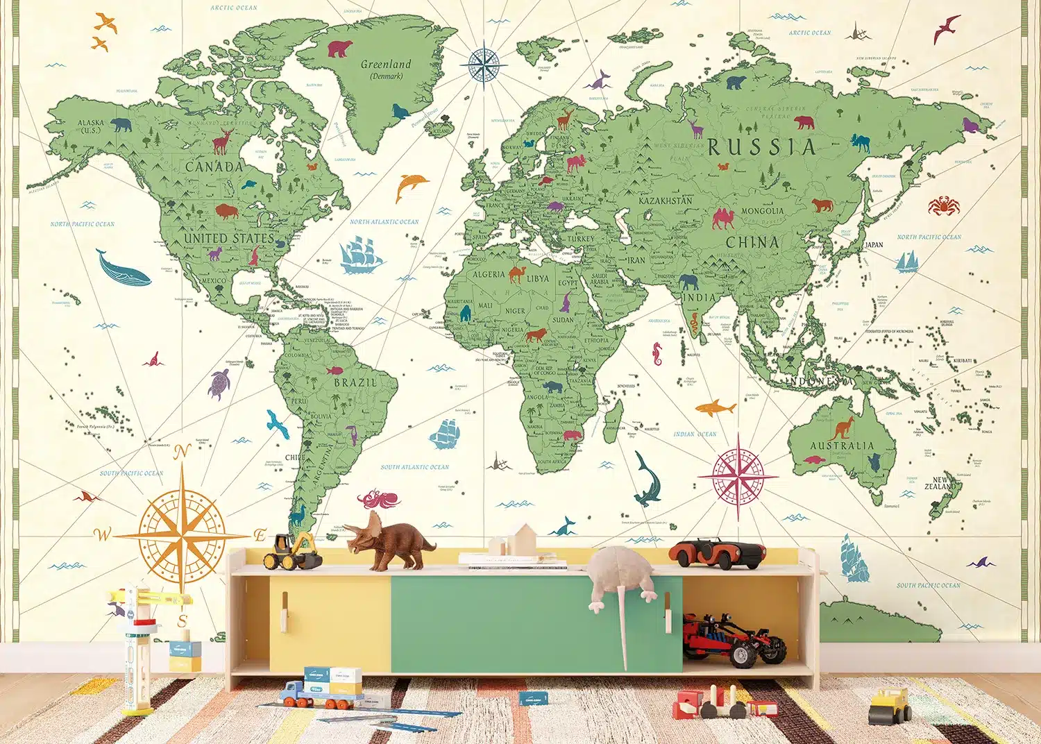 Classic Kids' World | Made-to-Measure Kids Wallpaper | Artlook | FTD5P 352455 2