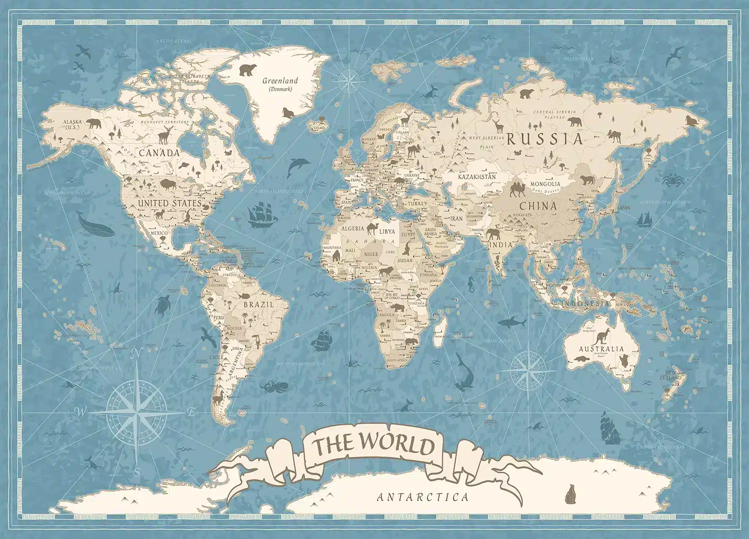 Our Animal Planet | Made-to-Measure Kids Wallpaper | Artlook | FTD5P 352457