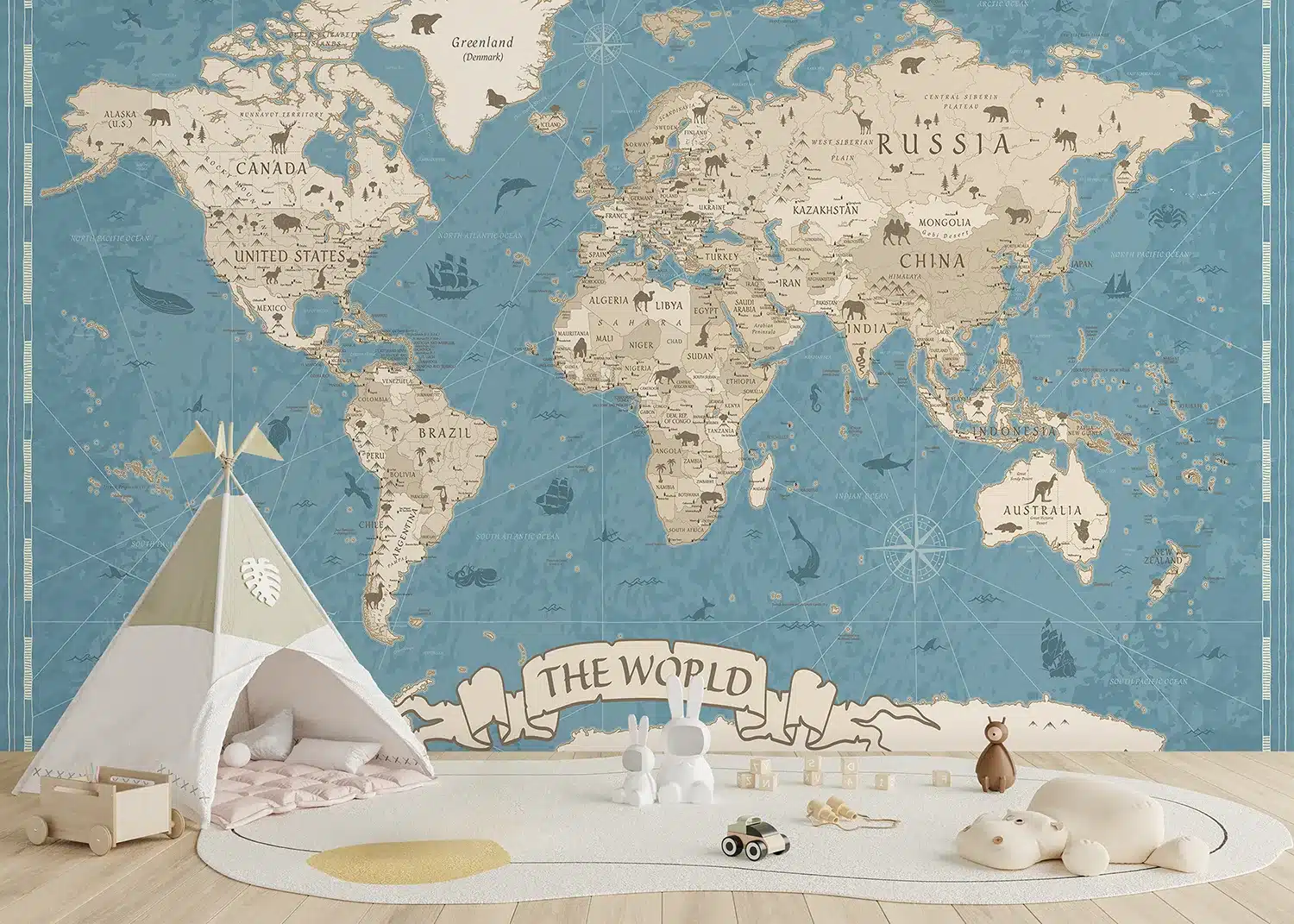 Our Animal Planet | Made-to-Measure Kids Wallpaper | Artlook | FTD5P 352457 3