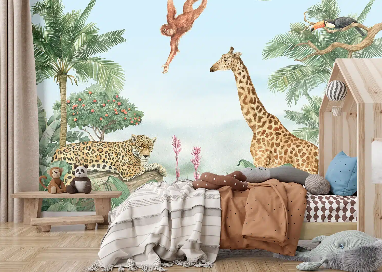 Blue Skyes Jungle | Made-to-Measure Kids Wallpaper | Artlook | FTD5P 352475