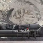 Wall Mural Monochrome Monstera, 375 x 270 cm, FTNS 1249