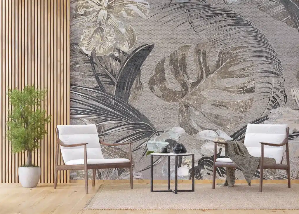 Wall Mural Monochrome Monstera, Made to Measure, FTNS 1249 6