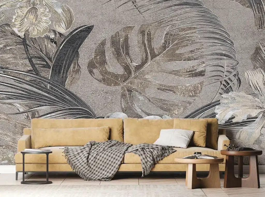 Wall Mural Monochrome Monstera, Made to Measure, FTNS 1249 5