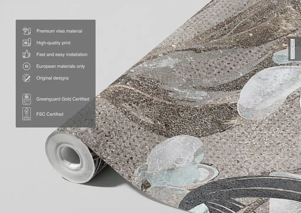 Wall Mural Monochrome Monstera, Made to Measure, FTNS 1249 7