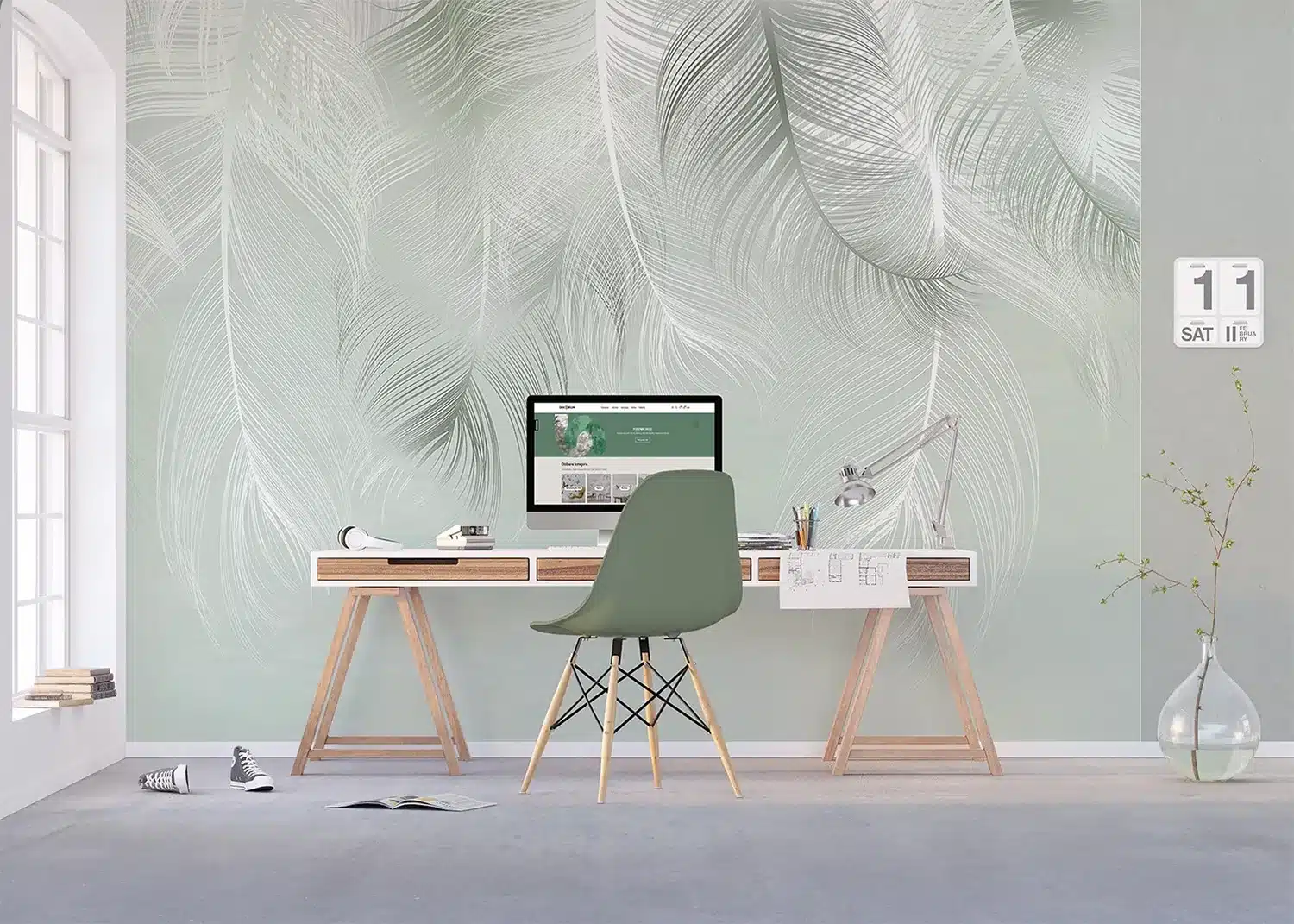 Feather Wall | Made-to-Measure Wallpaper | Artlook | FTNS 1250 3