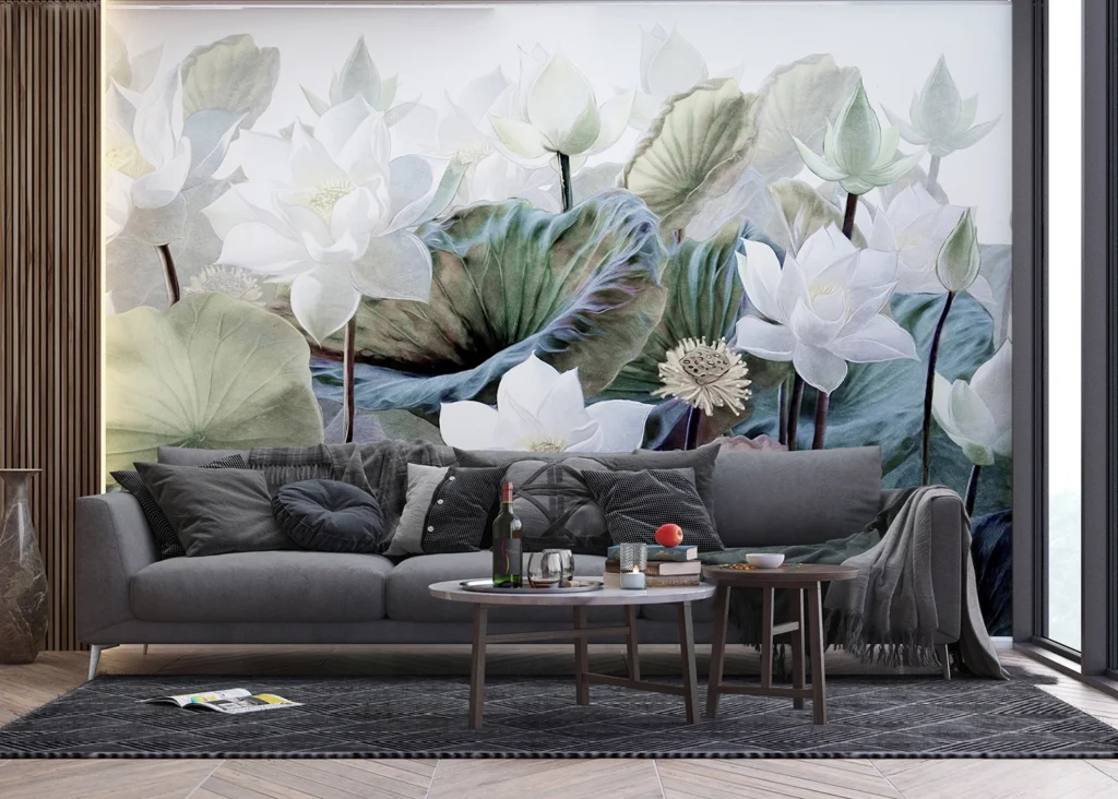 Wall Mural Emboss Flowers, Made to Measure, FTNS 1254