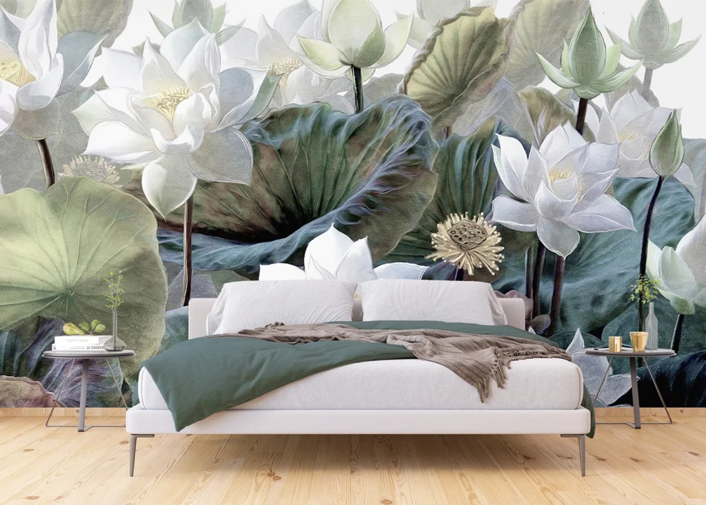 Wall Mural Emboss Flowers, Made to Measure, FTNS 1254 2