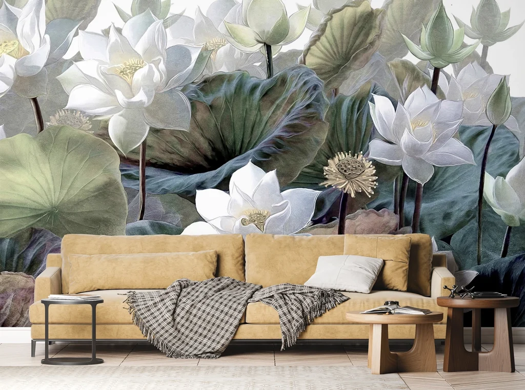 Wall Mural Emboss Flowers, Made to Measure, FTNS 1254 6