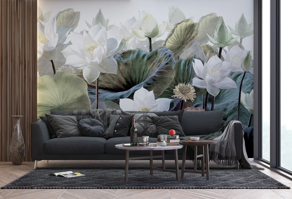 Wall Mural Emboss Flowers, Made to Measure, FTNS 1254 4