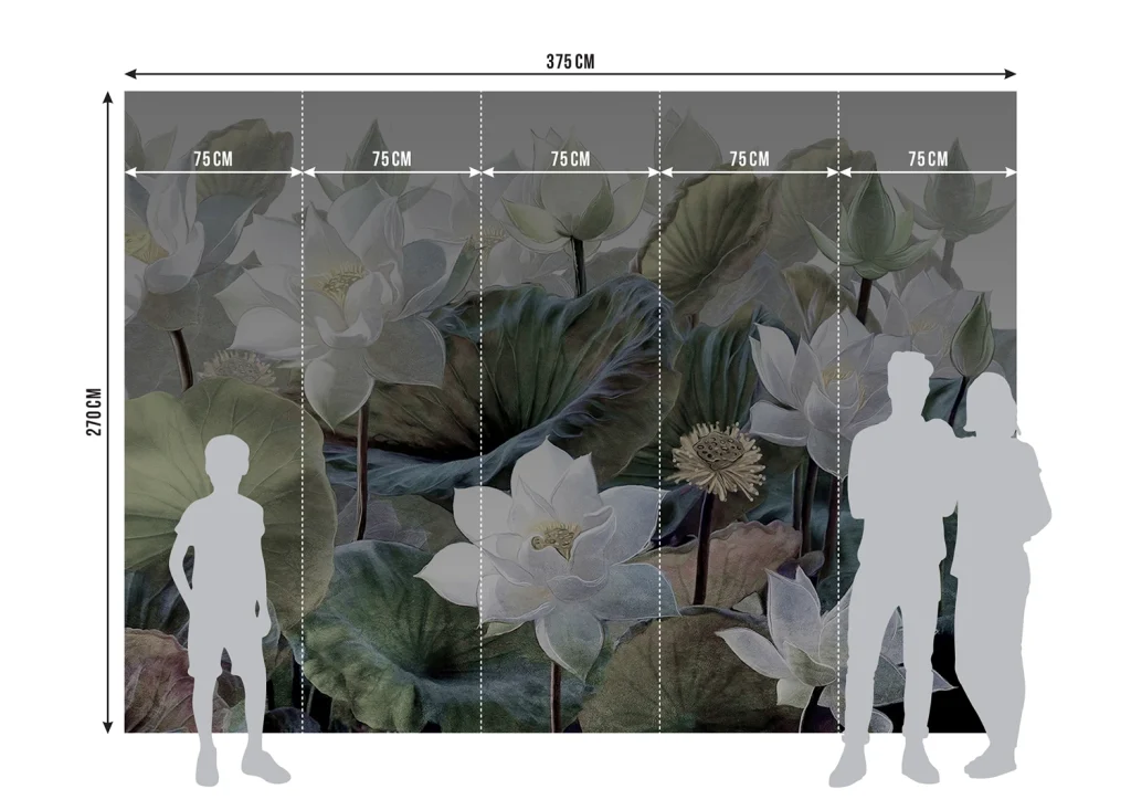 Wall Mural Emboss Flowers, Made to Measure, FTNS 1254 8