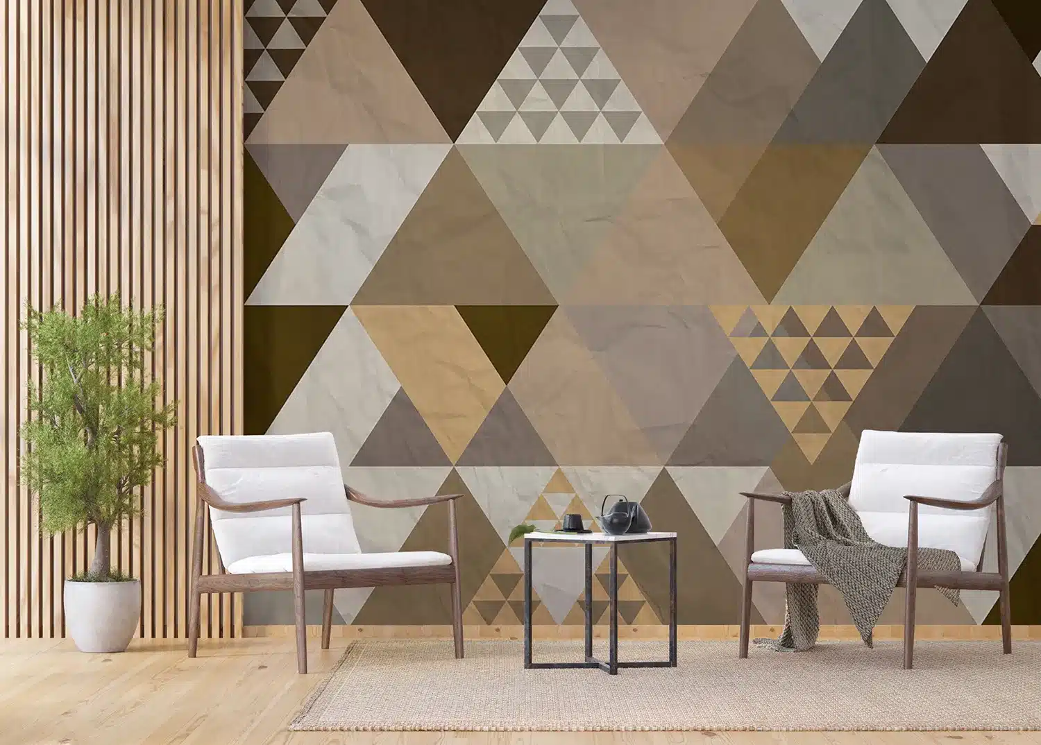 Cinnamon Triangle Abstraction | Made-to-Measure Wallpaper | Artlook | FTNS 1256