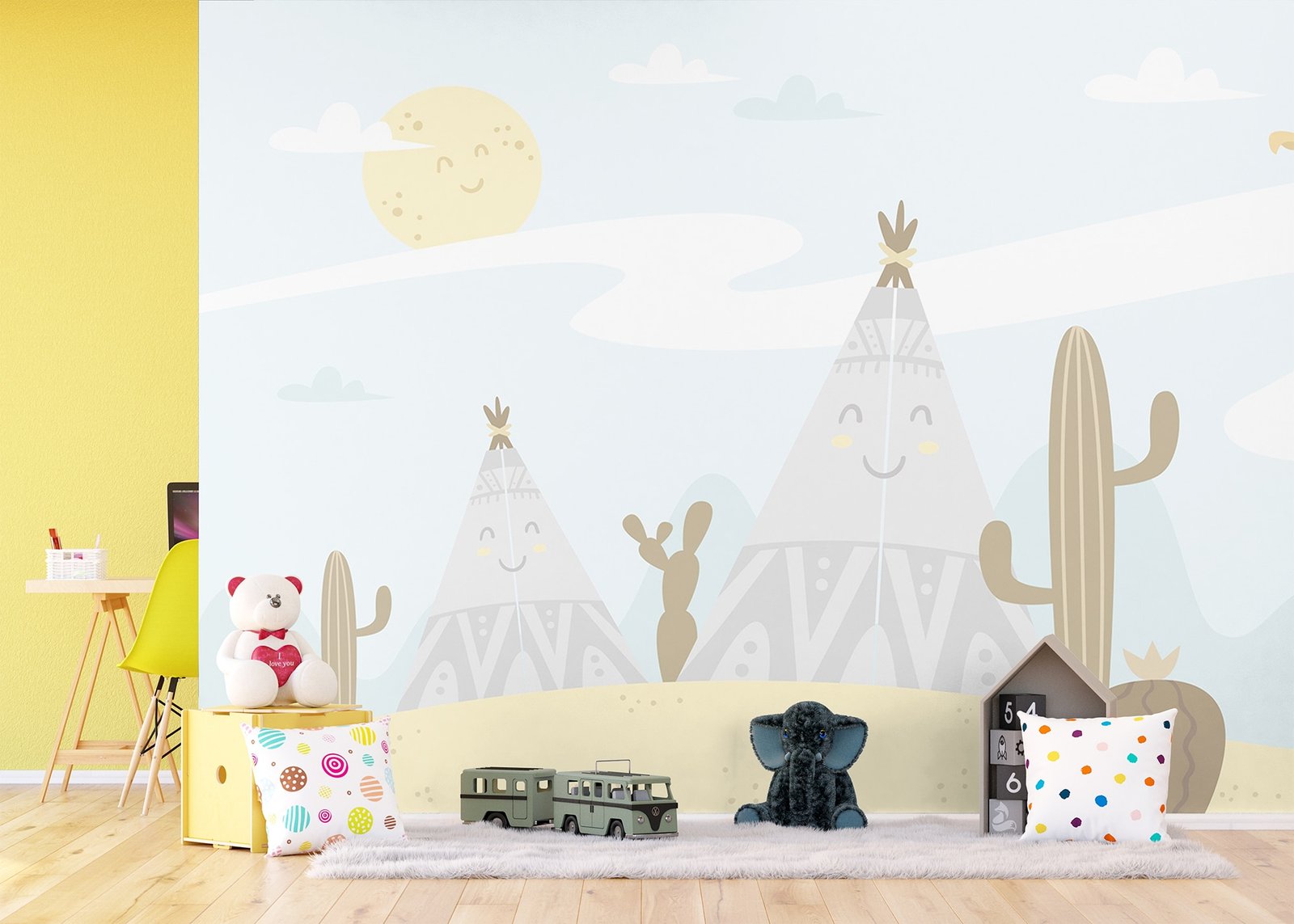 Wall Mural Happy Village, Made to Measure, FTNS 1268