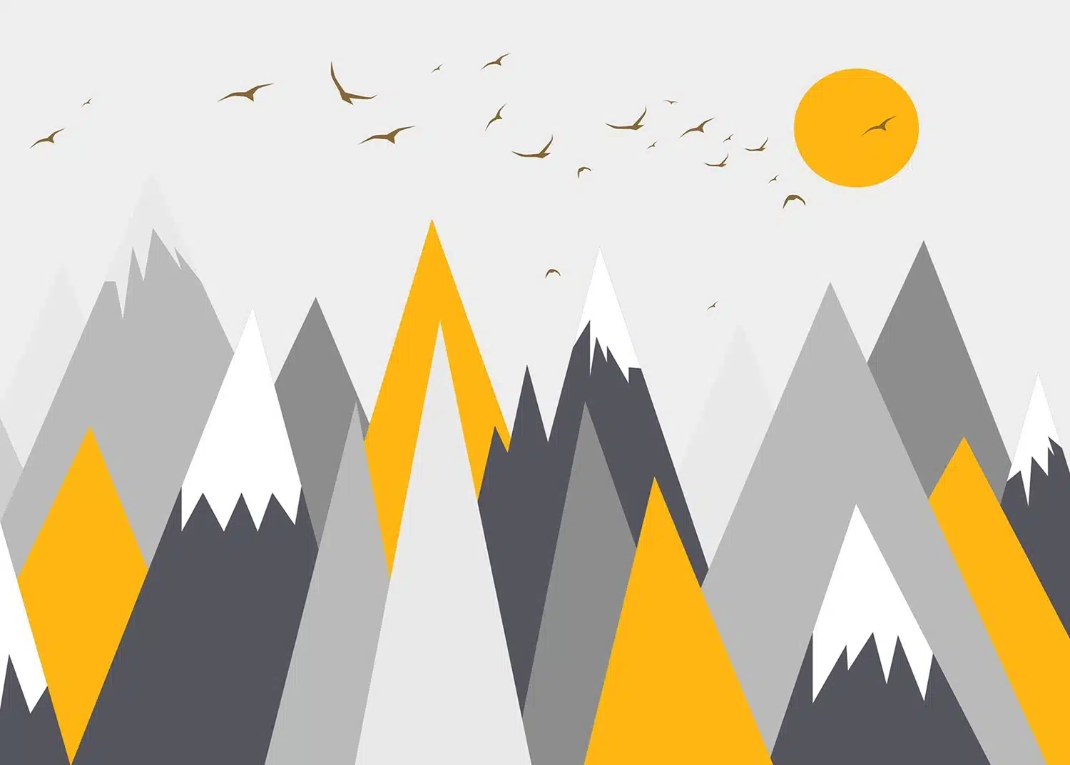 Sun Day Mountains | Made-to-Measure Wallpaper | Artlook | FTNS 1269