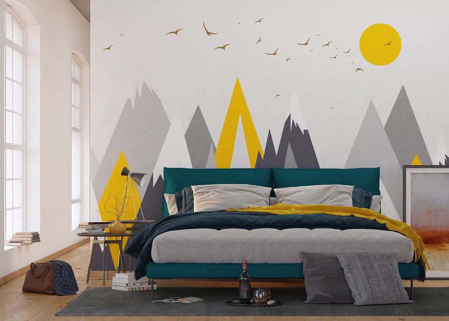 Sun Day Mountains | Made-to-Measure Wallpaper | Artlook | FTNS 1269 2