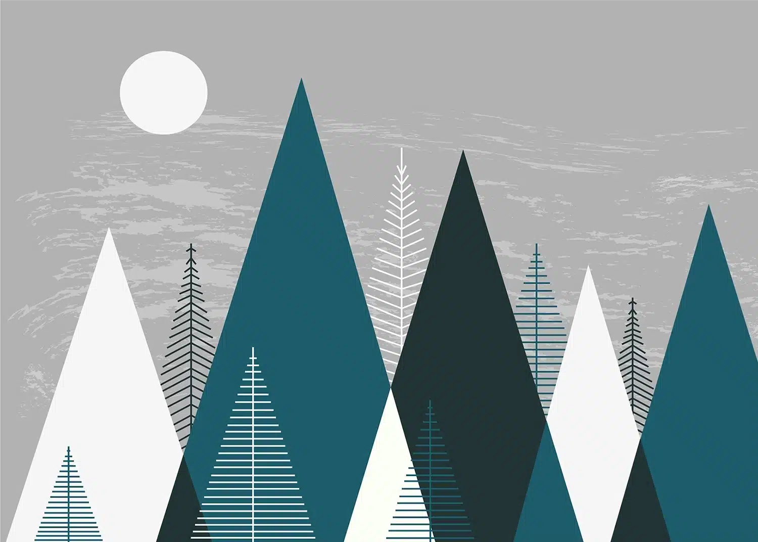 Moonlight Mountains | Made-to-Measure Wallpaper | Artlook | FTNS 1270