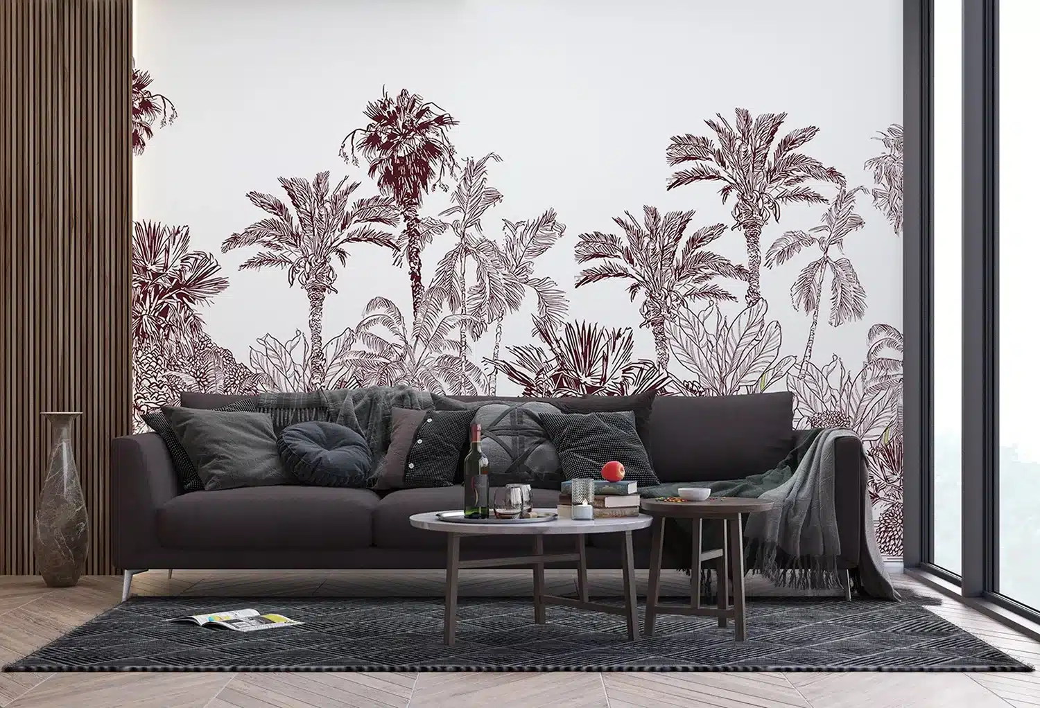 Crimson Jungle | Made-to-Measure Wallpaper | Artlook | FTNS 1273 4