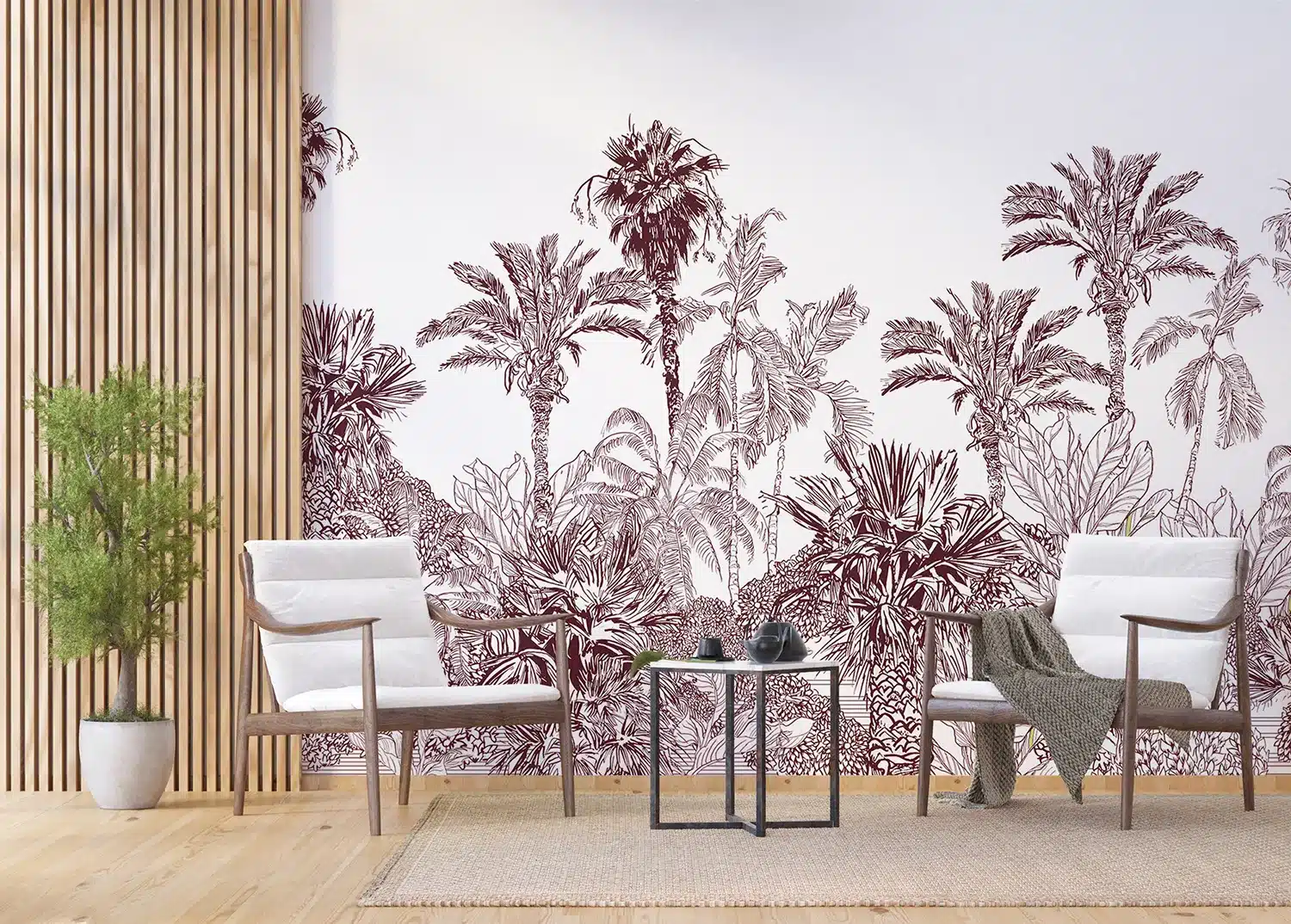 Crimson Jungle | Made-to-Measure Wallpaper | Artlook | FTNS 1273 5