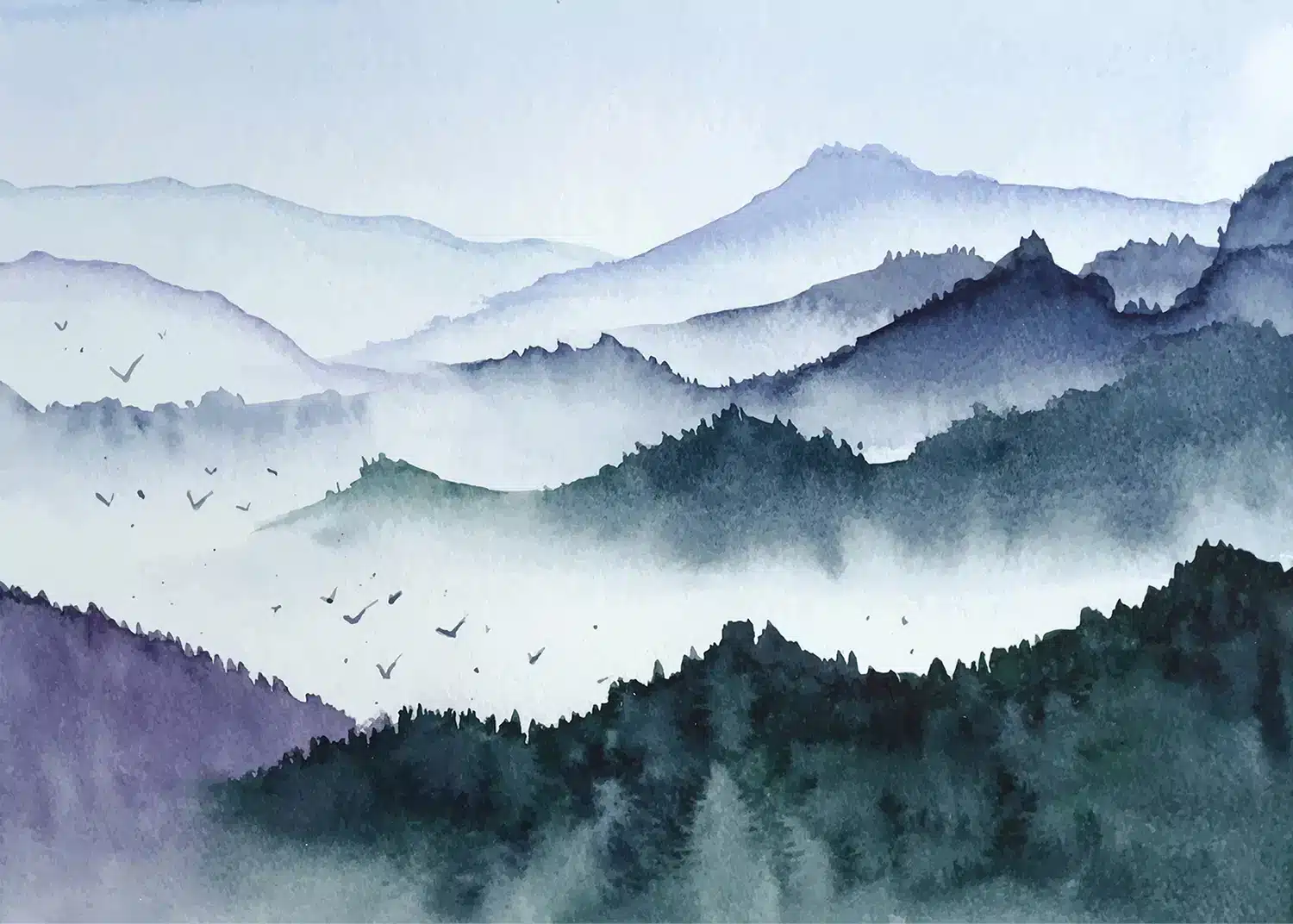 Watercolor Terrain  | Made-to-Measure Wallpaper | Artlook | FTNS 1278