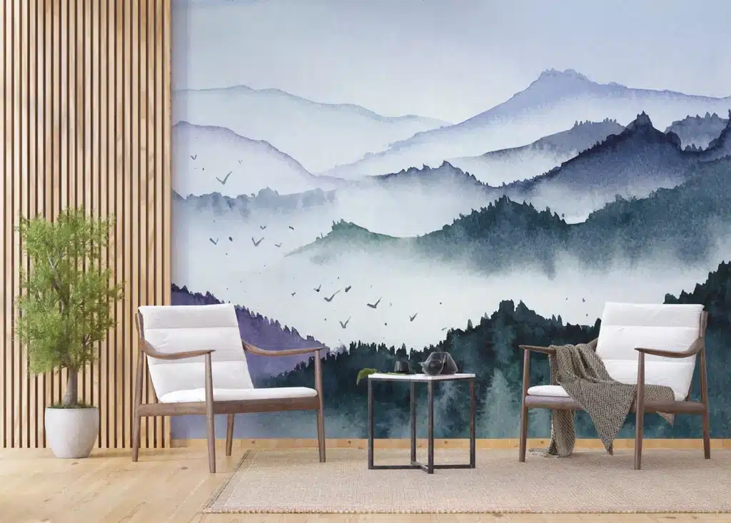Wall Mural Watercolor Forest, Made to Measure, FTNS 1278 2