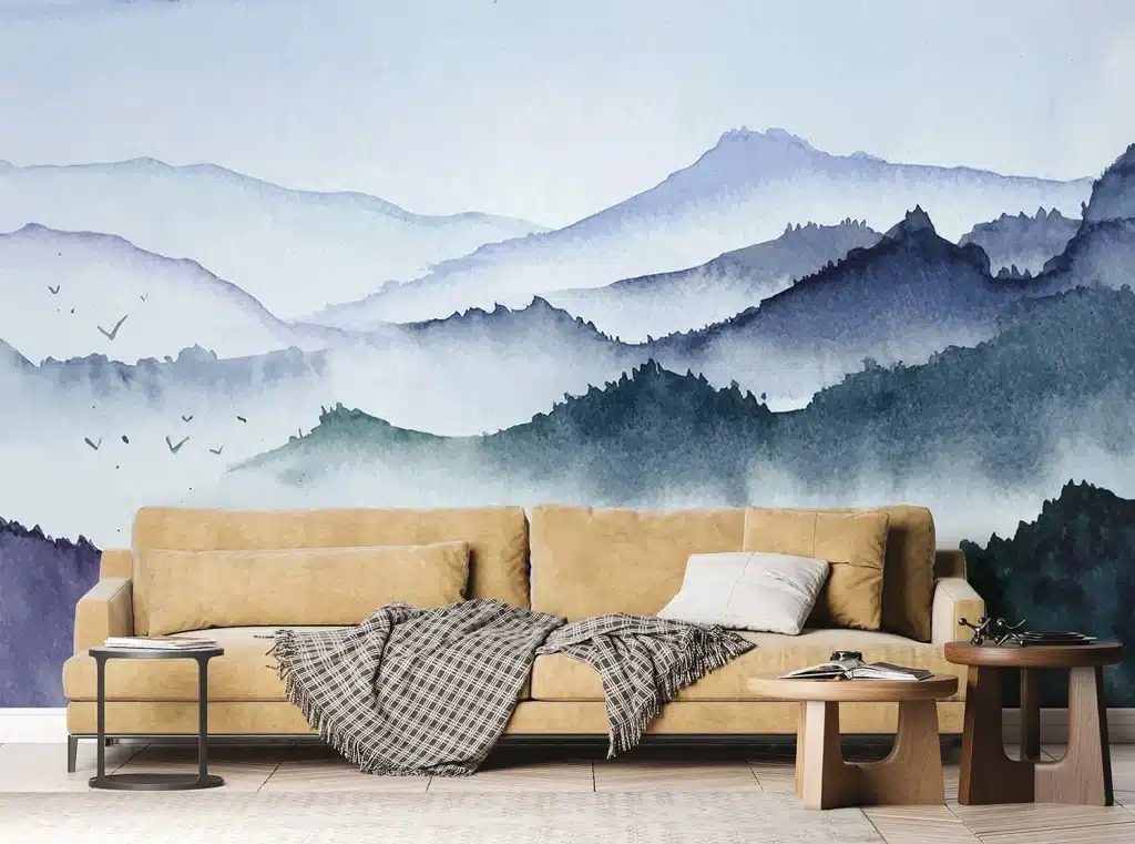 Wall Mural Watercolor Forest, Made to Measure, FTNS 1278 5