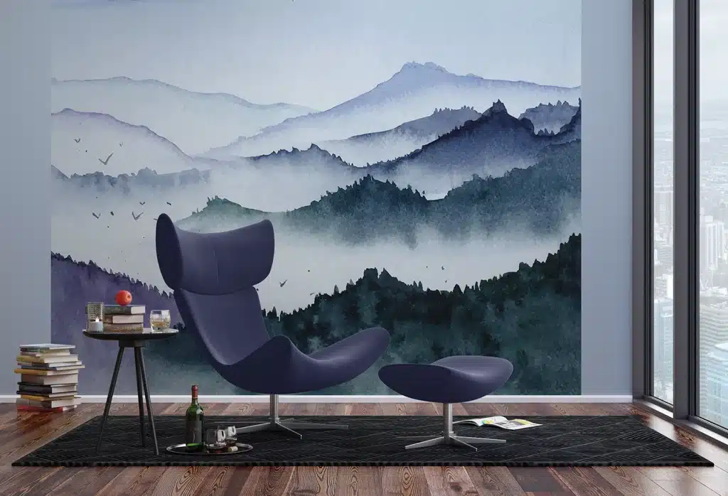 Wall Mural Watercolor Forest, Made to Measure, FTNS 1278 3