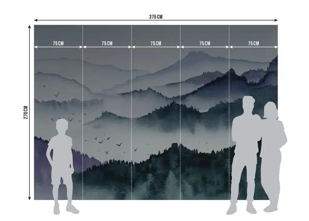 Wall Mural Watercolor Forest, Made to Measure, FTNS 1278 8